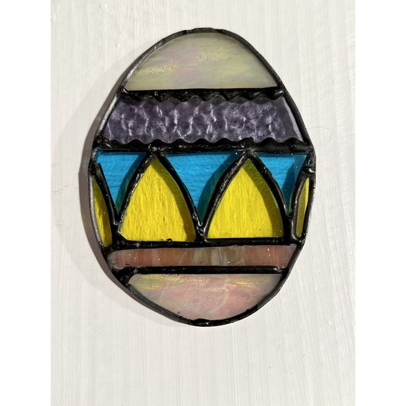 Unbranded Other - Easter Egg Stained Glass Sun Catcher Window Tray Ornament Mirror Decor Spring